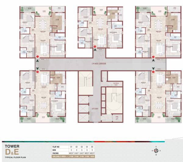  aria Aria Block D To E Typical Cluster Plan