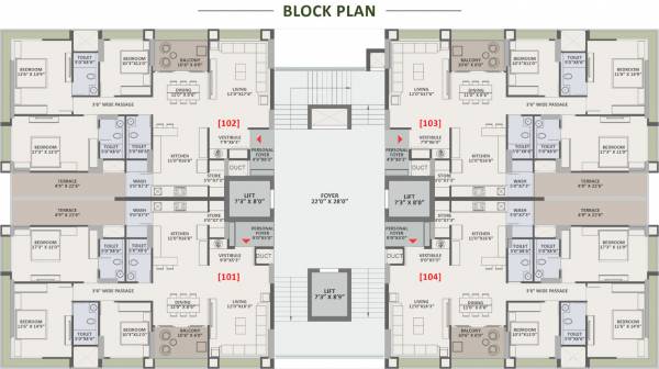  greenfield Tower 1, 2 & 3 First Floor Cluster Plan