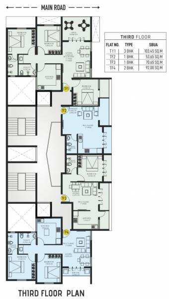  confraria-nexity Confraria Nexity Third Floor Cluster Plan