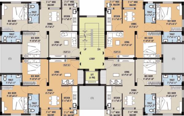 Block A Cluster Plan From 1st To 3rd Floor renaissance-smart-homes Block A Cluster Plan From 1st To 3rd Floor
