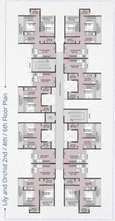  serene park Building 1 Wing A Lilly Cluster Plan