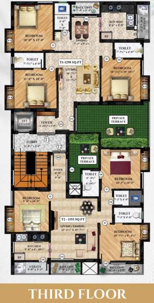  indus-garden Indus Garden Cluster Plan for 3rd Floor