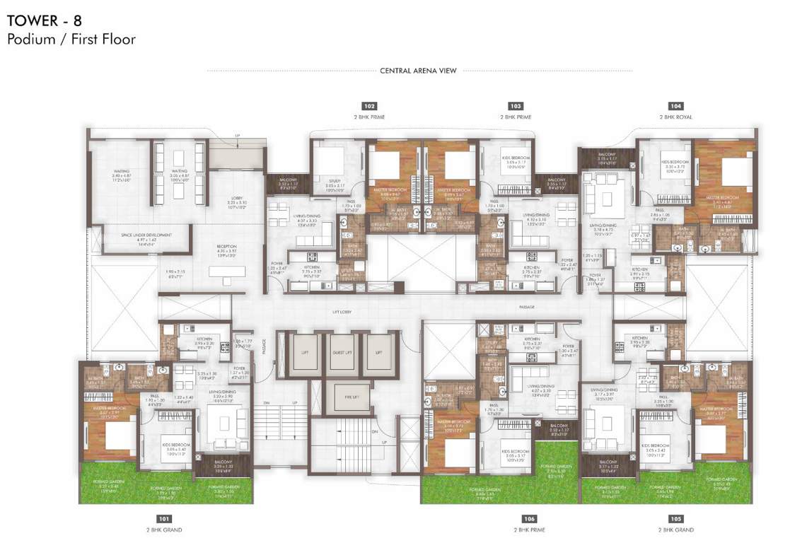  island of joy project b Tower 08 Cluster Plan For 1st Floor