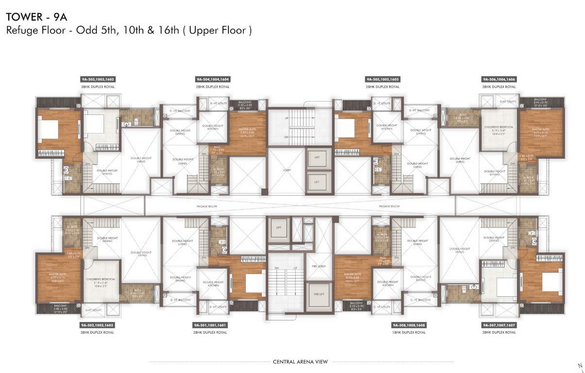  island of joy project b Tower 9A Cluster Plan For Upper For 5th, 10th 16th Floor