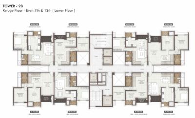 Tower 9B 7th & 12th Floor Lower Cluster Plan island-of-joy-project-b Tower 9B 7th & 12th Floor Lower Cluster Plan