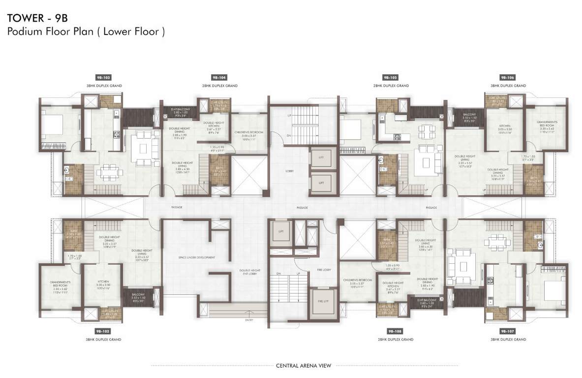  island of joy project b Tower 9B Podium Lower Cluster Plan