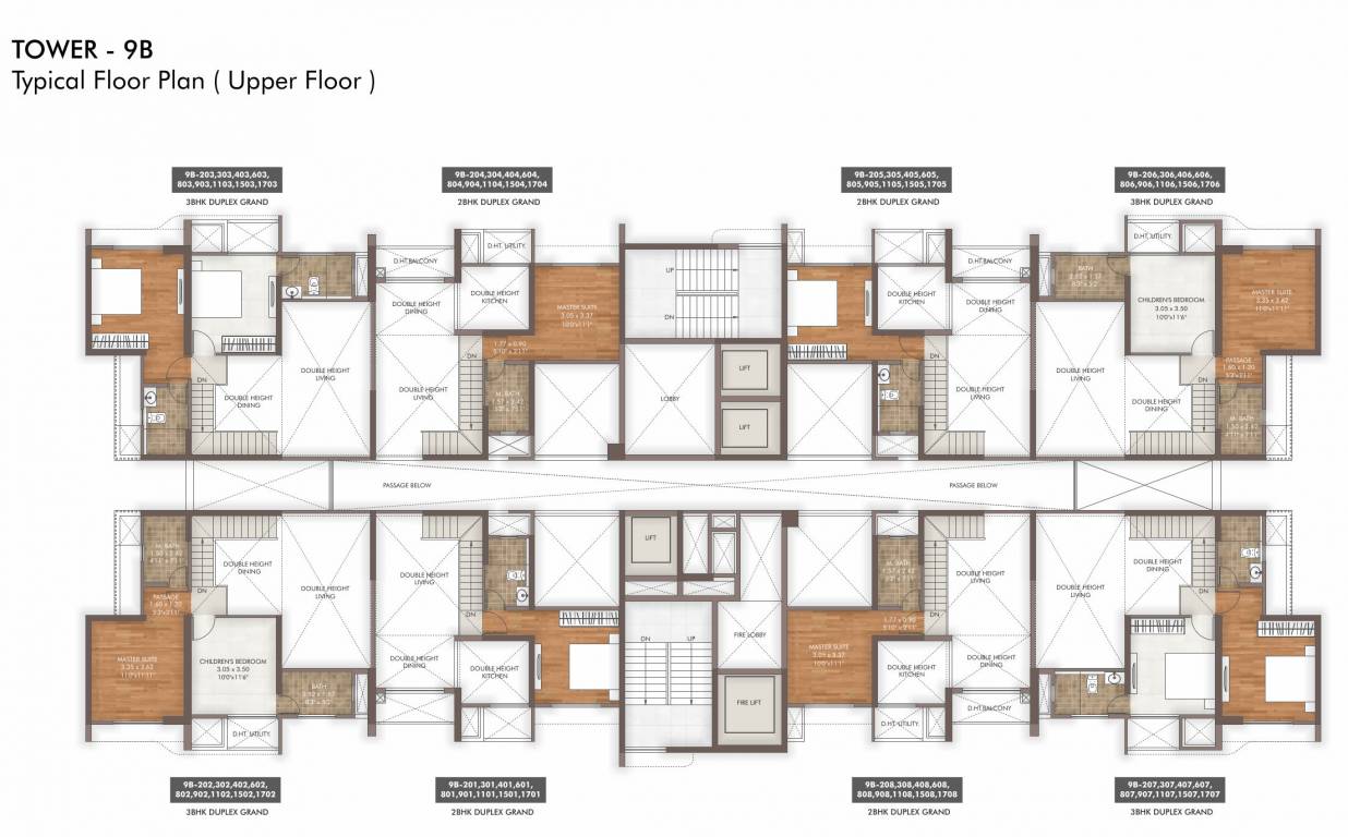  island of joy project b Tower 9B Typical Upper Cluster Plan