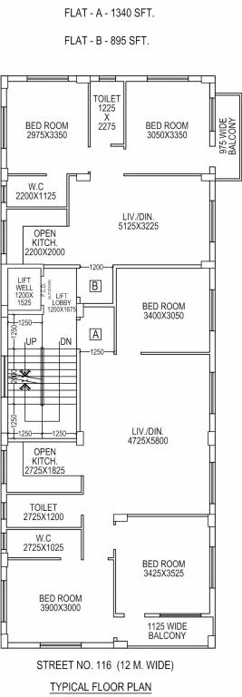  cristal Sampurna Cristal Typical Cluster Plan