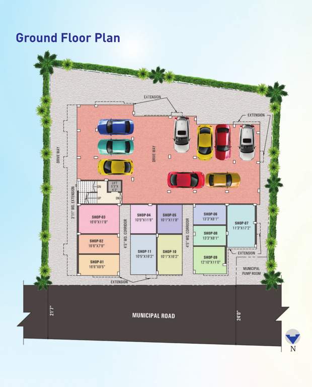  radha kunja galaxy Radha Kunja Galaxy Cluster Plan for ground Floor