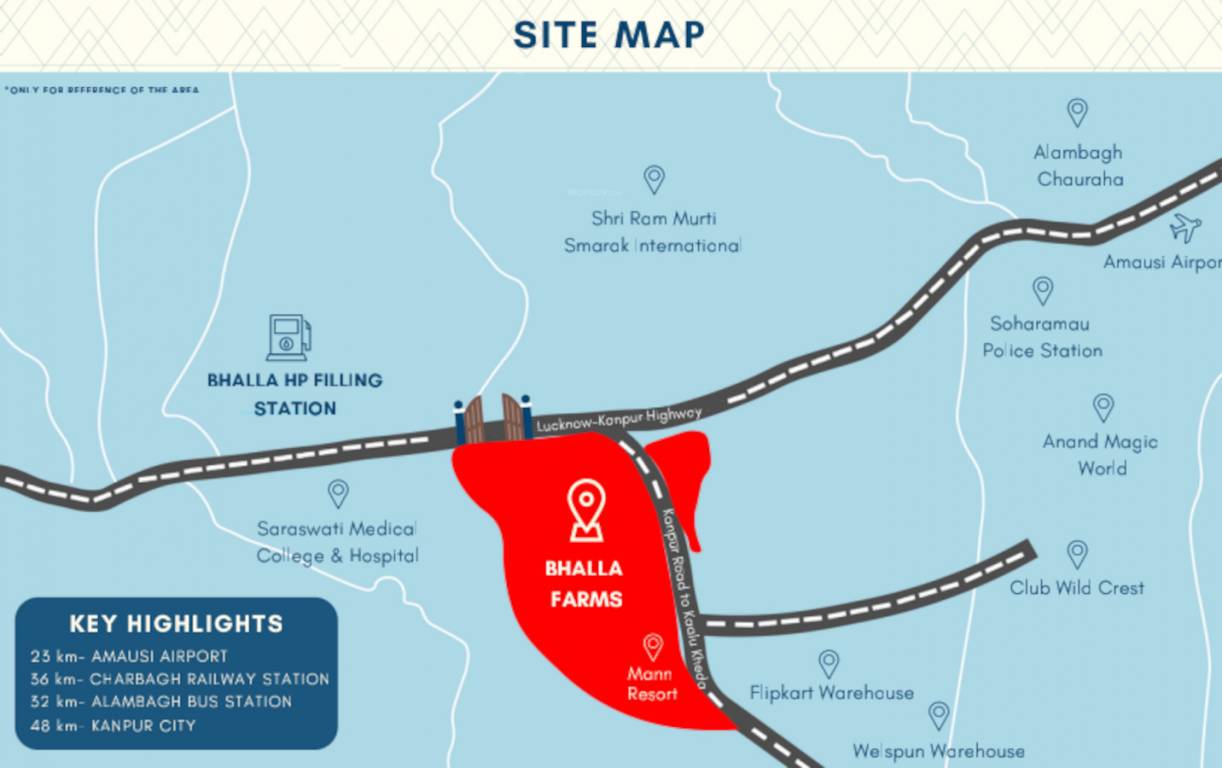 bhalla millenium farms Location Plan