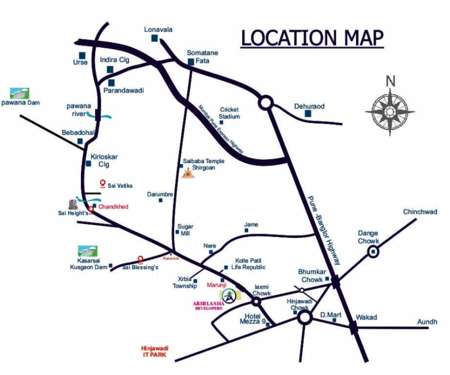  sai vatika bldg e Location Plan