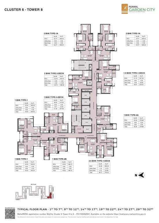 gardens city cluster 6 tower 6 to 9 Tower 8 Cluster Plan from 1st to 32th Floor