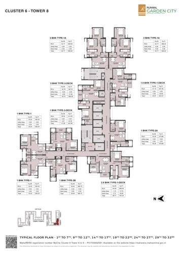 Tower 8 Cluster Plan from 1st to 32th Floor gardens-city-cluster-6-tower-6-to-9 Tower 8 Cluster Plan from 1st to 32th Floor
