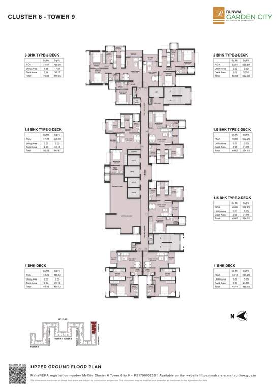 gardens city cluster 6 tower 6 to 9 Tower 9 Cluster Plan