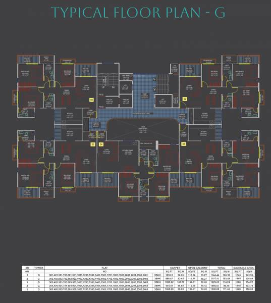 Tower G Typical Cluster Plan elina-luxe Tower G Typical Cluster Plan