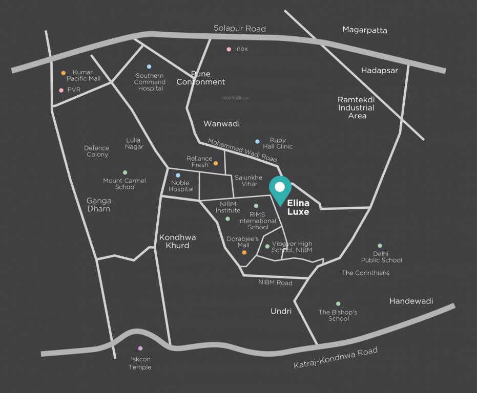 elina luxe tower g and h Location Plan