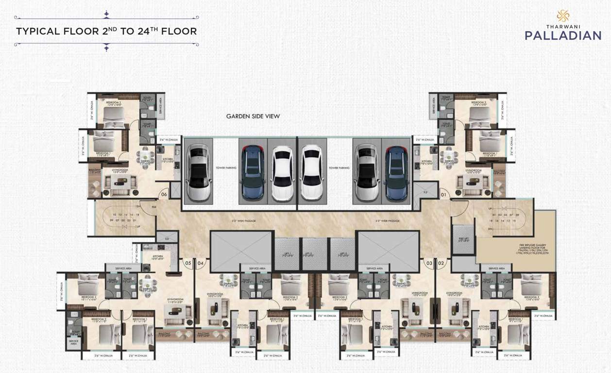  palladian Palladian Cluster Plan from 2nd to 24th Floor