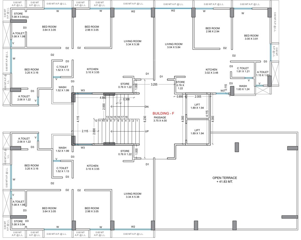  sky F Cluster Plan for 14th Floor