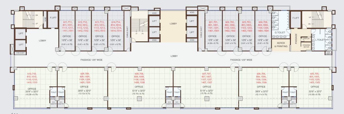  probiz Probiz Cluster Plan from 6th to 15th Floor
