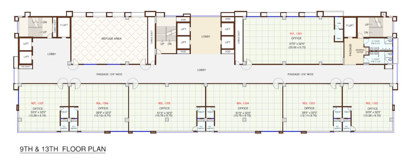  probiz Probiz Cluster Plan from 9th to 13th Floor