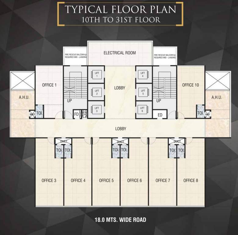  plan s business park Plan S Business Park Cluster Plan from 10th to 31th Floor