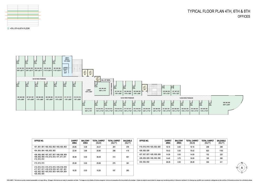  41 city hub 41 City Hub Building Cluster Plan for 4th, 6th & 8th Floor