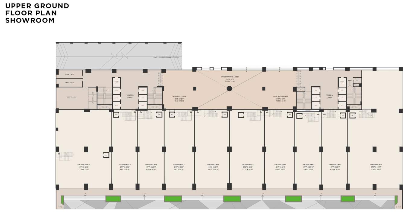  business bay Gokhale Business Bay Cluster Plan for Upper ground Floor