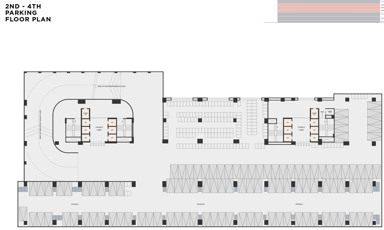  business bay Gokhale Business Bay Cluster Plan from Parking 2nd to 4th Floor