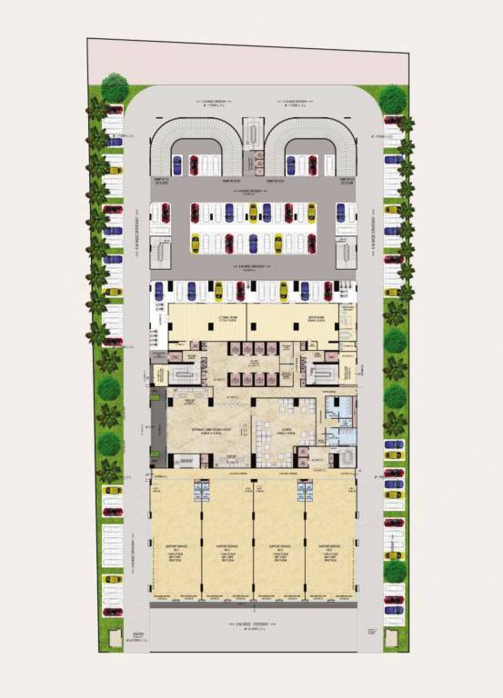  shreeji destiny Shreeji Destiny Typical Floor Cluster Plan