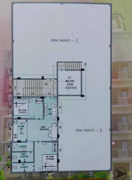  puron-residency Block A Terrace Floor Cluster Plan