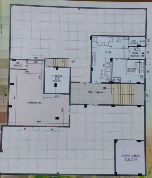  puron-residency Block B Terrace Floor Cluster Plan