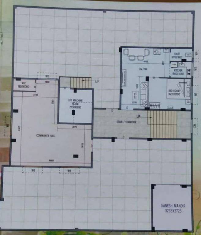  puron residency Block B Terrace Floor Cluster Plan