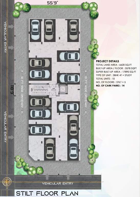  fatima akhtar court Fatima Akhtar Court Stilt Cluster Plan