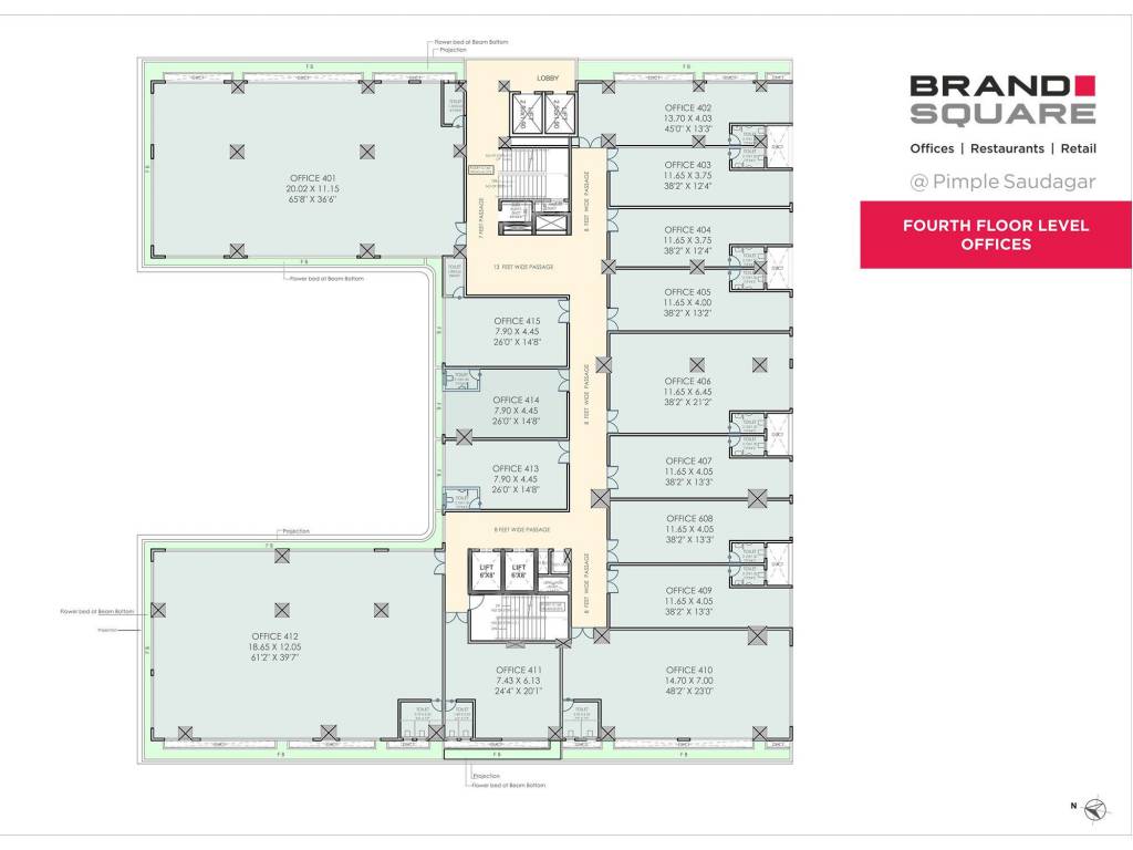  brand square Brand Square Cluster Plan for 4th Floor