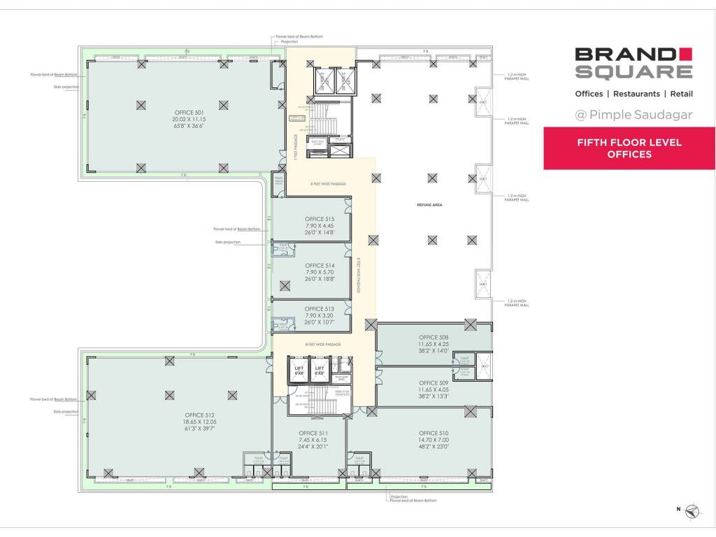  brand square Brand Square Cluster Plan for 5th Floor