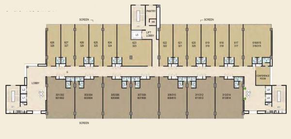  hills-plaza C1 Cluster Plan For 1st Office Typical