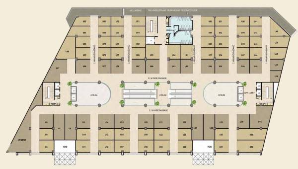  hills-plaza C1 Cluster Plan For Upper Ground Floor