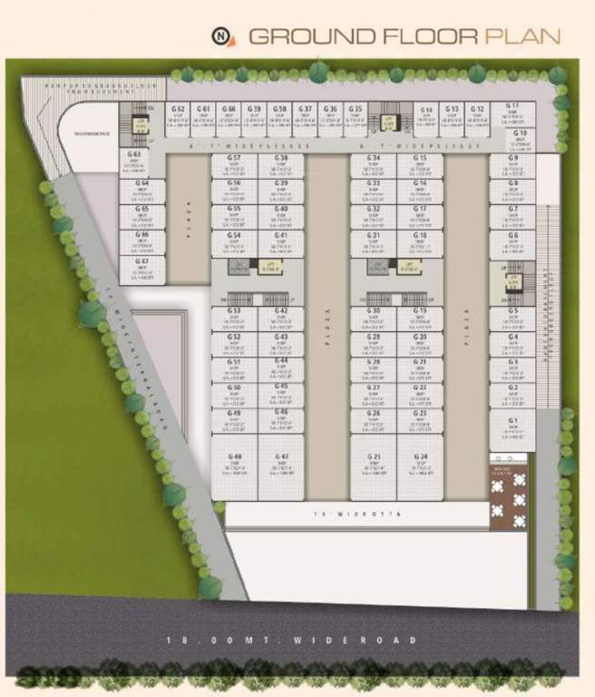  ofira business hub Ofira Business Hub Ground Floor Cluster Plan