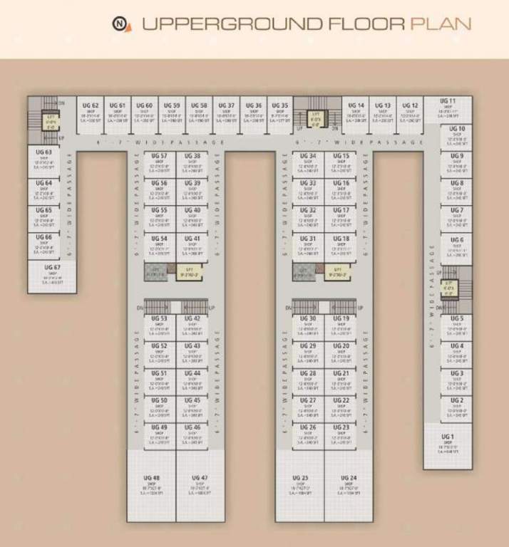  ofira business hub Ofira Business Hub Upper ground Floor Cluster Plan