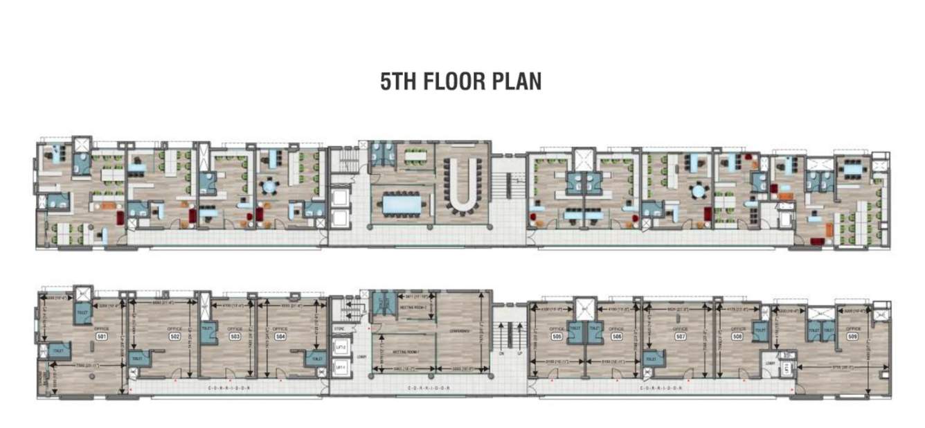  seasons business square Seasons Business Square Cluster Plan for 5th Floor