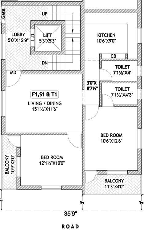  ojas apartment Ojas Apartment Typical Cluster Plan