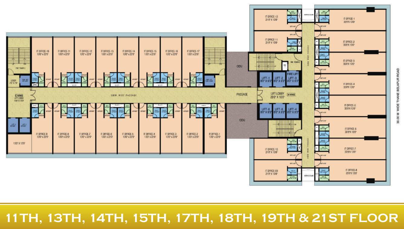  plan m business park Plan M Business Park Cluster Plan For 11th, 13, 14th, 15th, 17th, 18th, 19th, 21st Floor 