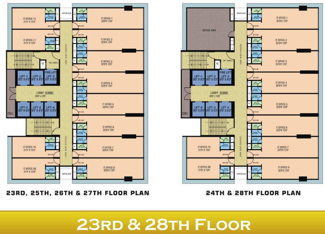  plan m business park Plan M Business Park Cluster Plan For 23th And 28th Floor