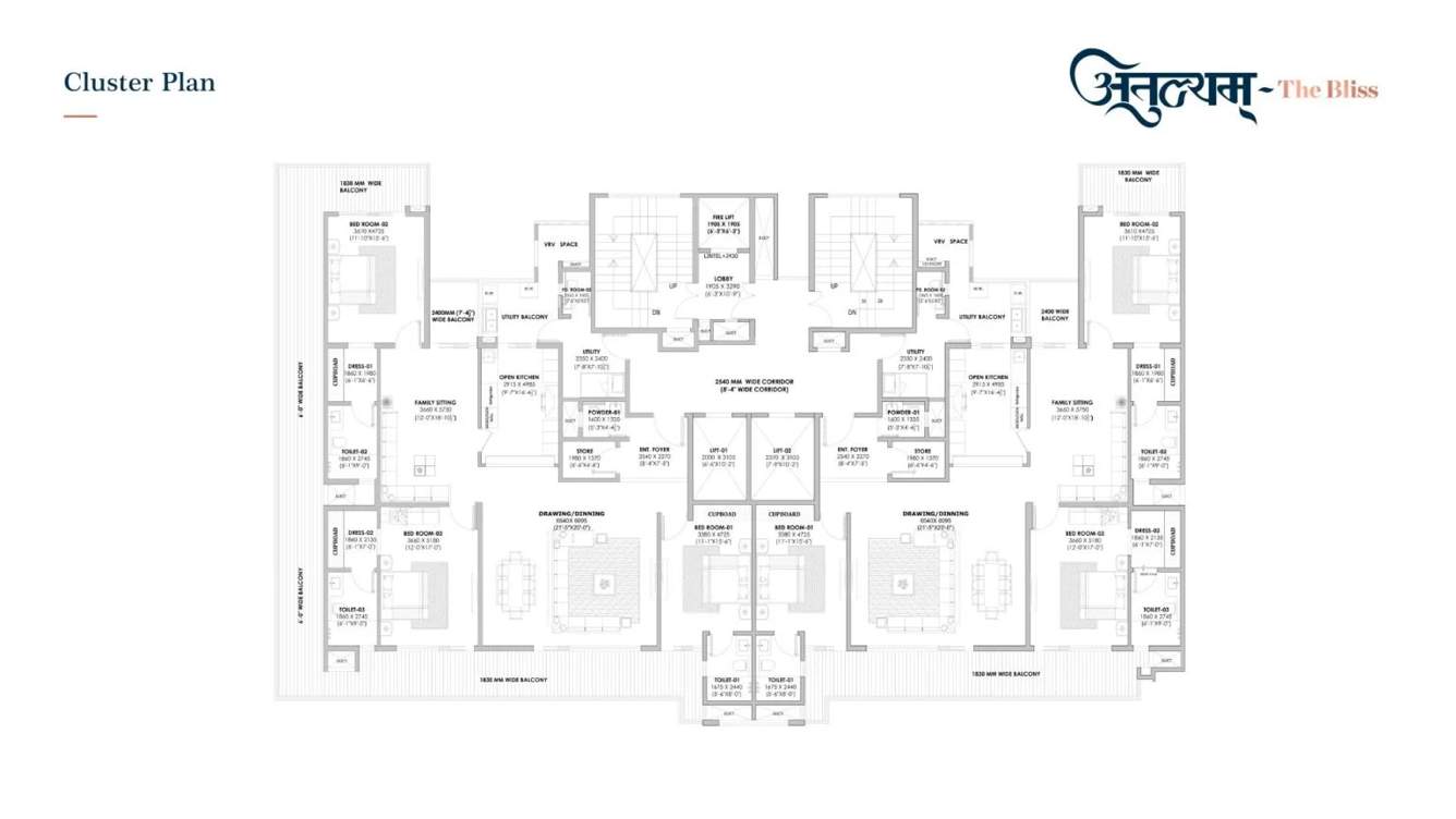  atulyam the bliss Block 1A Cluster Plan