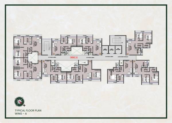  tiara Wing A Cluster Plan for Typical Floor