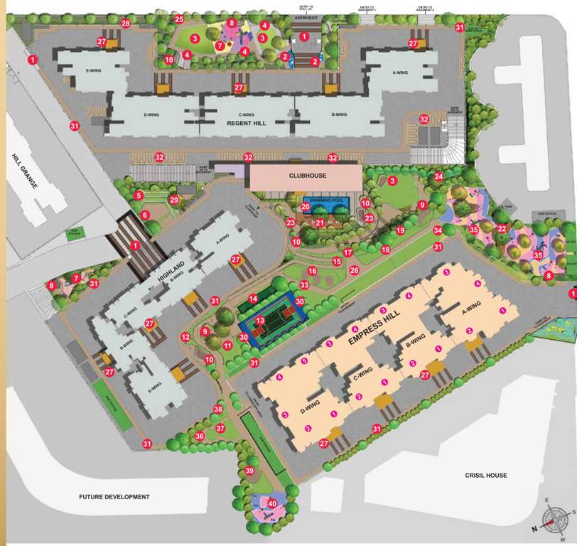  empress hill a b c and d wings Master Plan