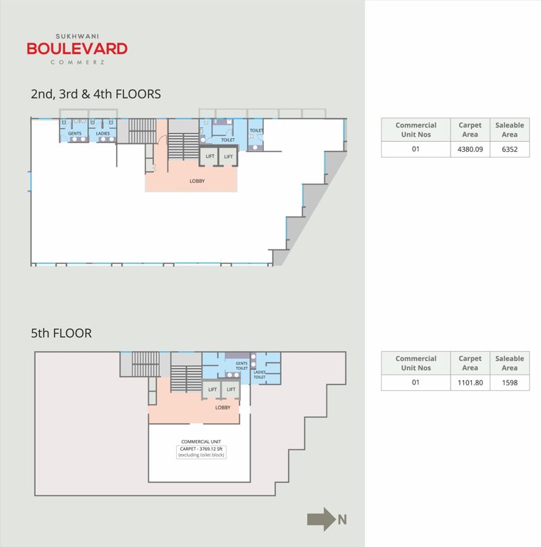  boulevard commerz Sukhwani Boulevard Commerz Cluster Plan from 2nd to 5th Floor