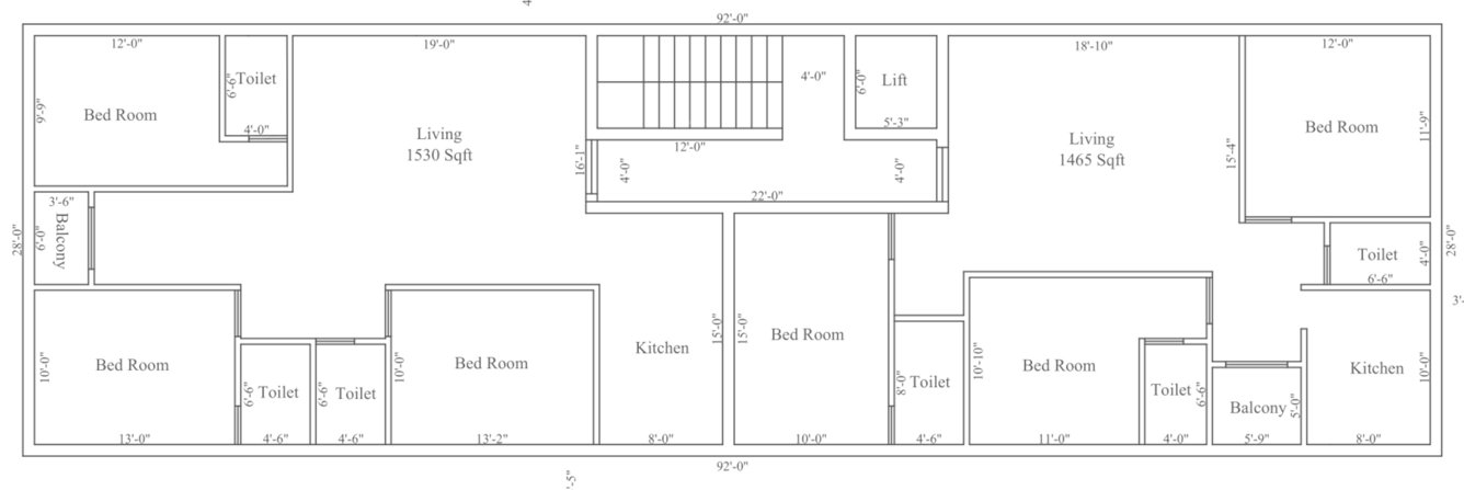  lucky homes Lucky Homes Cluster Plan For 1st Floor