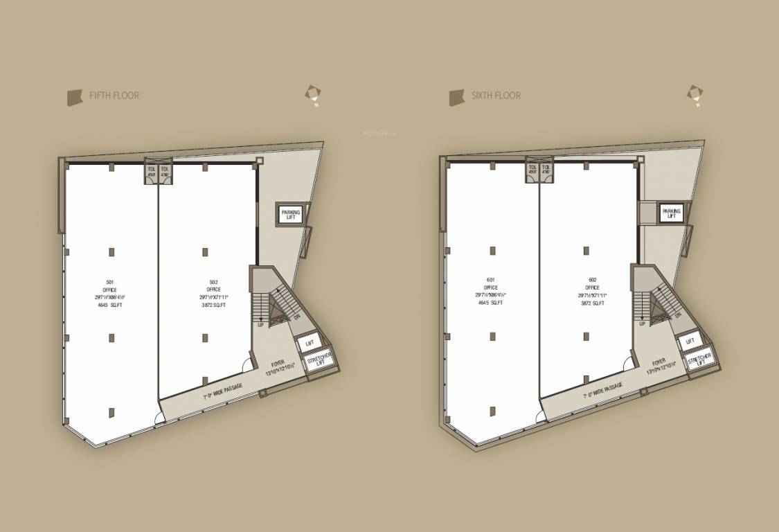  square Serenity Square Cluster Plan from 5th to 6th Floor