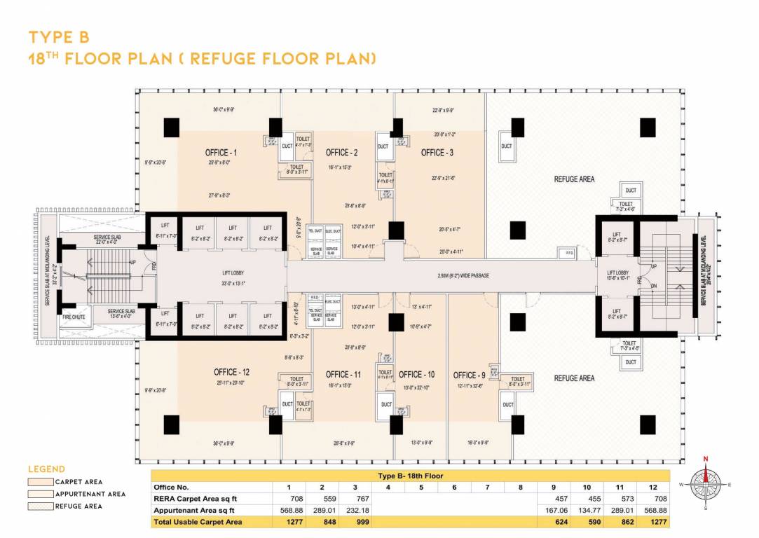  i Parinee i Type B 18th Floor Cluster Plan